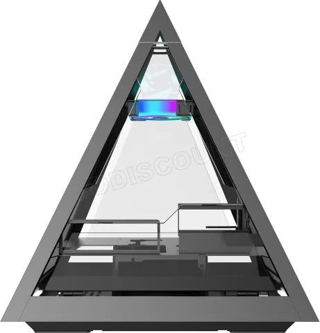 Photo de Boitier Pyramide E-ATX Azza Pyramide avec panneaux vitrés (Argent)