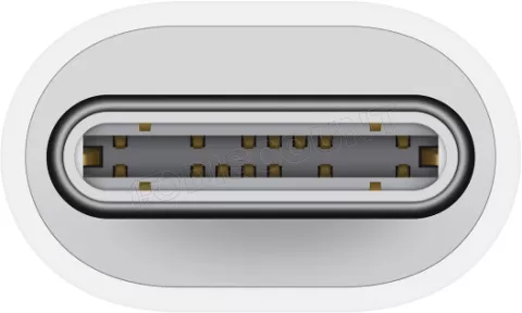 Photo de Câble adaptateur Apple Lightning mâle 1.2 vers USB-C 10cm (Blanc)