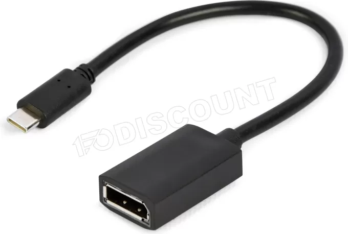 Cable adaptateur CableXpert USB-C vers DisplayPort 15cm M/F (Noir)