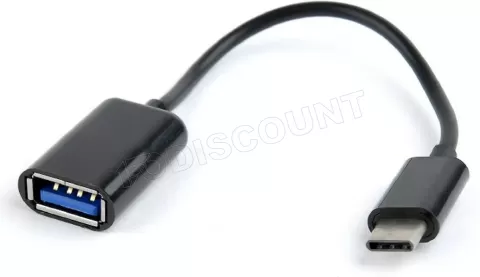 Photo de Câble Adaptateur CableXpert USB-C/A 2.0 OTG MF 20cm (Gris)