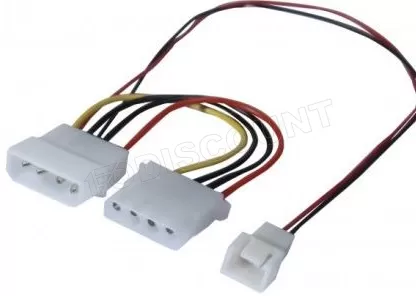 Cable adaptateur molex d'alimentation 4 pins vers 3 pins (alimentation ventilateur)