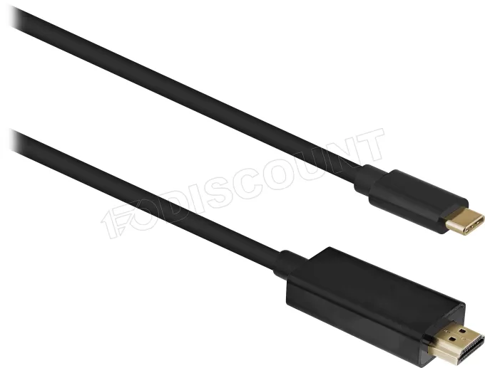 Cable adaptateur USB-C T'nB vers HDMI 2m M/M (Noir)