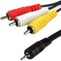 Photo de Cable audio D2 Diffusion Jack 3,5mm vers 3 x RCA 1.5m