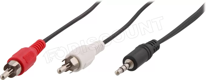 Cable audio T'nB Jack 3,5mm vers 2x RCA 1,2m (Noir)