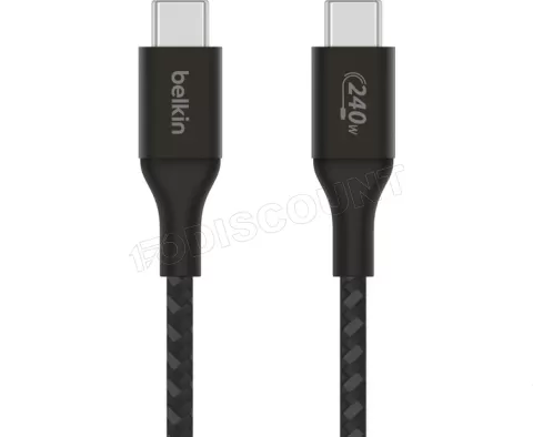 Photo de Câble Belkin BoostCharge USB-C 1m M/M 240W (Noir)