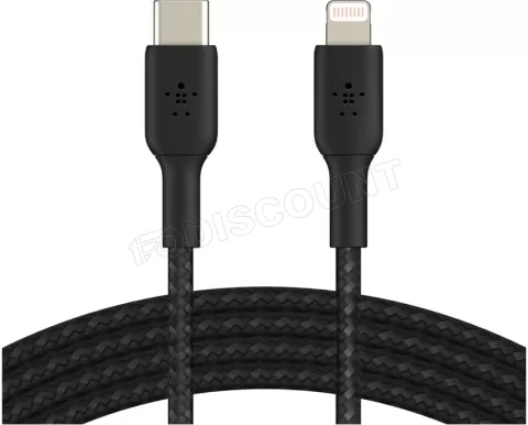 Photo de Câble Belkin BoostCharge USB-C vers Lightning 1m M/M (Noir)