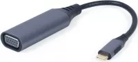 Photo de Câble Convertisseur CableXpert USB C vers VGA M/F 20cm (Gris)