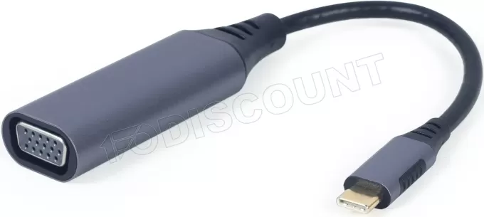 Câble Convertisseur CableXpert USB C vers VGA M/F 20cm (Gris)