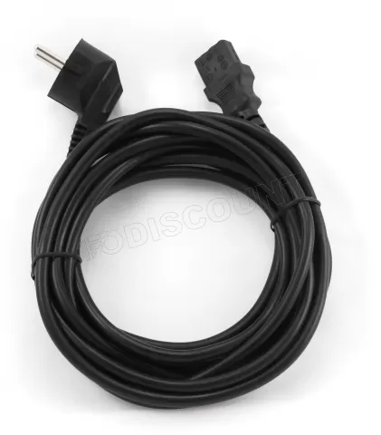 Photo de Cable d'alimentation 5m coudé (Noir)