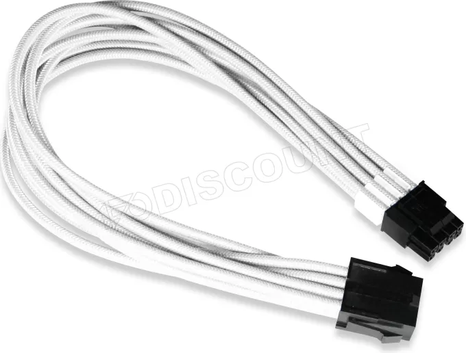 Câble d'extension (Rallonge) Xigmatek iCable CPU - 1x EPS 12V 8 pins (Blanc)