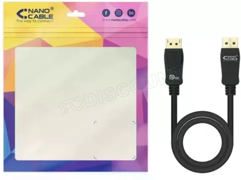 Photo de Câble DisplayPort 1.2 Nanocable 1.5m M/M (Noir)