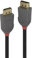 Photo de Cable DisplayPort 1.4 Lindy Anthra Line 5m M/M (Gris/Rouge)