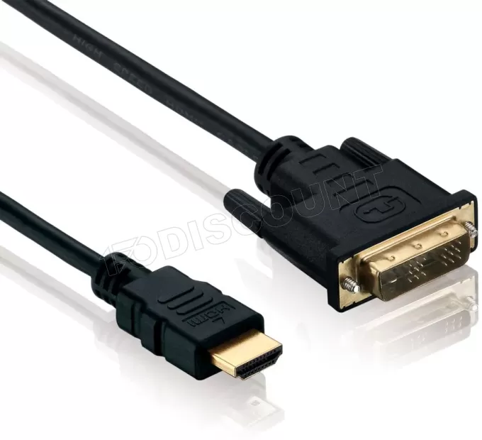 Cable Goobay DVI-D vers HDMI 1m M/M (Noir)