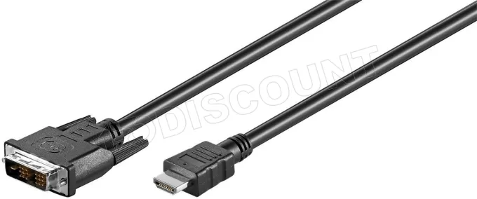 Cable Goobay DVI-D vers HDMI 2m M/M (Noir)