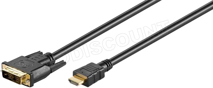 Cable Goobay DVI-D vers HDMI 2m M/M (Noir)