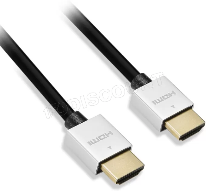 Cable HDMI 2.0 D2 Diffusion 1.5m M/M Ultra Fin (Noir)