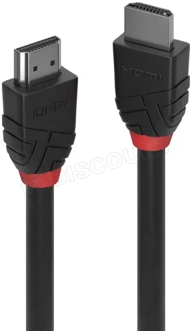 Cable HDMI 2.0 Lindy 1m M/M (Noir/Rouge)