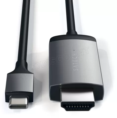 Photo de Câble HDMI 2.0 Satechi vers USB-C 1,8m M/M (Gris)