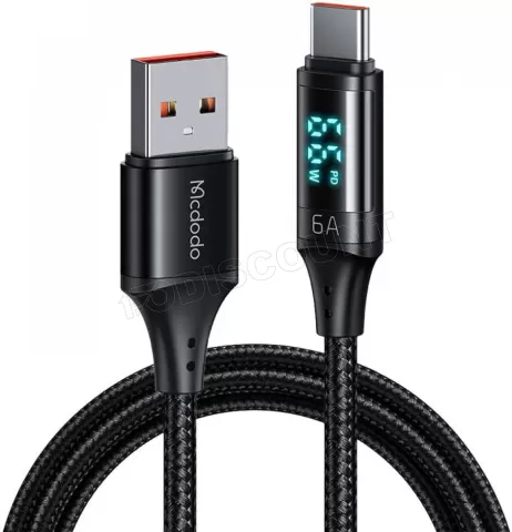 Photo de Câble Mcdodo Digital HD USB-A/C avec écran 1,2m M/M (Noir)