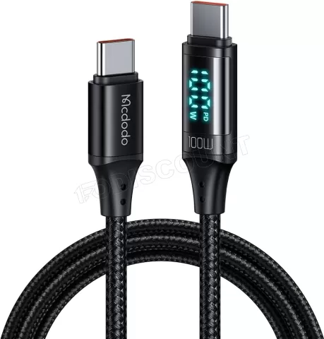 Photo de Câble Mcdodo Digital HD USB-C avec écran 1,2m M/M 100W (Noir)