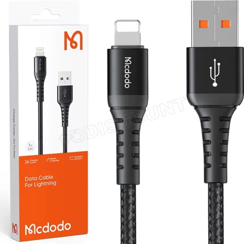 Photo de Câble Mcdodo USB-A vers Lightning 1m M/M (Noir)