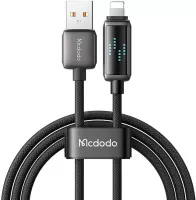 Photo de Câble Mcdodo USB-A vers Lightning avec écran 1,2m M/M 36W (Noir)