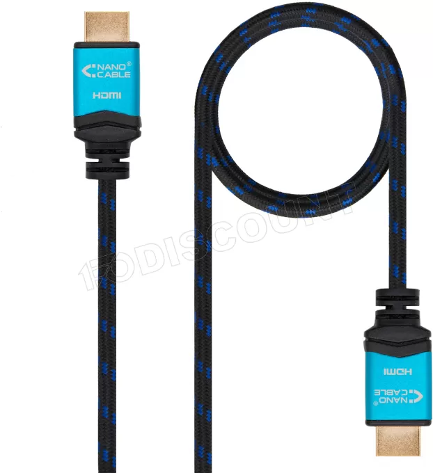 Câble Nanocable HDMI 2.0 M/M 7m (Noir/Bleu)