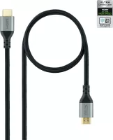 Photo de Câble Nanocable HDMI 2.1 M/M 2m (Noir/Gris)