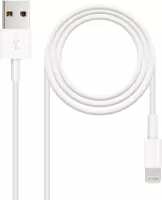 Photo de Câble Nanocable USB-A - Lightning M/M 1m (Blanc)