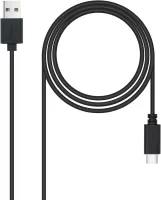 Photo de Câble Nanocable USB-A/C 2.0 M/M 50cm (Noir)