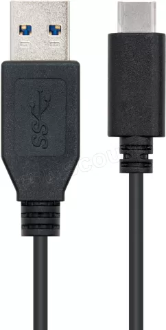 Photo de Câble Nanocable USB-A/C 3.1 M/M 1m (Noir)