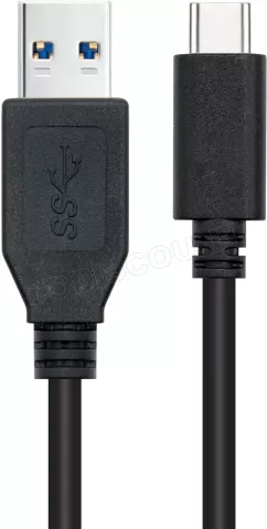 Photo de Câble Nanocable USB-A/C 3.1 M/M 2m (Noir)