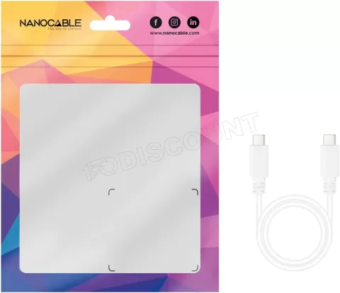 Photo de Câble Nanocable USB-C 2.0 M/M 1m (Blanc)