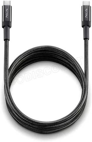 Photo de Cable NGS USB- C M/M 65W 3m (Noir)