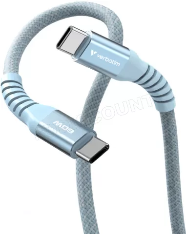 Photo de Câble Verbatim USB-C magnétique 1,2m M/M 60W (Bleu)