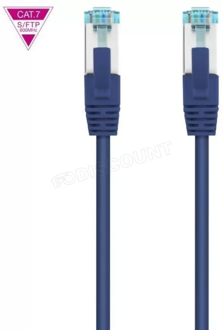 Câble/Cordon réseau RJ45 Nanocable Catégorie 7 S-FTP (S/FTP) Droit 1m (Bleu)