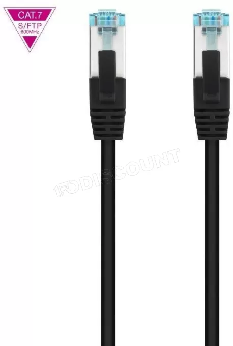 Câble/Cordon réseau RJ45 Nanocable Catégorie 7 S-FTP (S/FTP) Droit 1m (Noir)