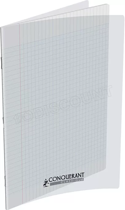 Cahier Conquérant Classique Petits Carreaux 48 pages 90gr Couverture polypro (24x32cm) (transparent)