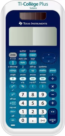 Calculatrice scientifique Texas Instruments Ti-Collège Plus (Blanc/Bleu) à  prix bas
