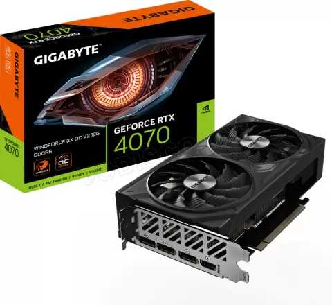 Photo de Carte Graphique Nvidia Gigabyte GeForce RTX 4070 Windforce 2X OC V2 12Go