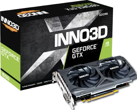 Photo de Carte Graphique Nvidia Inno3D GeForce GTX 1650 Twin X2 OC 4Go