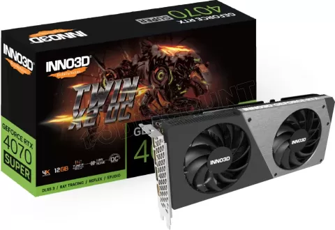 Photo de Carte Graphique Nvidia Inno3D GeForce RTX 4070 Super Twin X2 OC 12Go