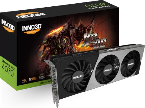 Photo de Carte Graphique Nvidia Inno3D GeForce RTX 4070 X3 OC 12Go GDDR6