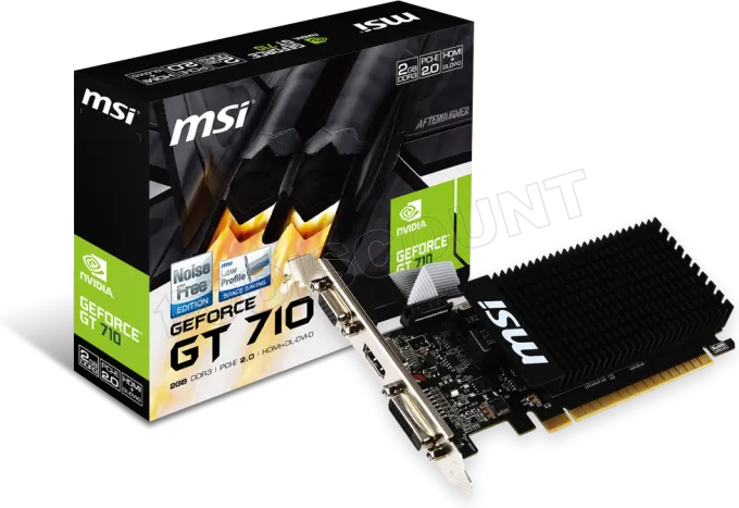 Carte Graphique Nvidia MSI GeForce GT710 2GD3H 2Go LP (Low Profile Passive)