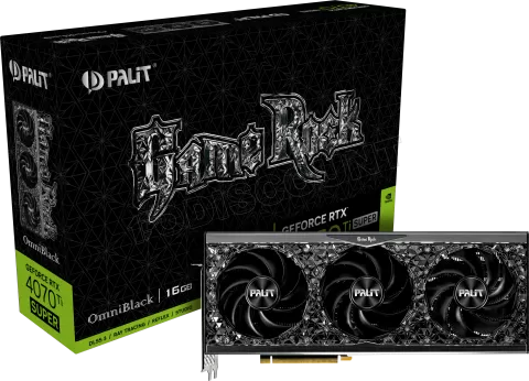 Photo de Carte Graphique Nvidia Palit GeForce RTX 4070 Ti Super GameRock OmniBlack 16Go