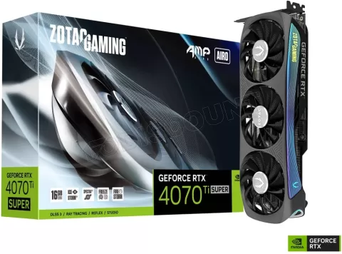 Photo de Carte Graphique Nvidia Zotac GeForce RTX 4070 Ti Super Amp Airo 16Go