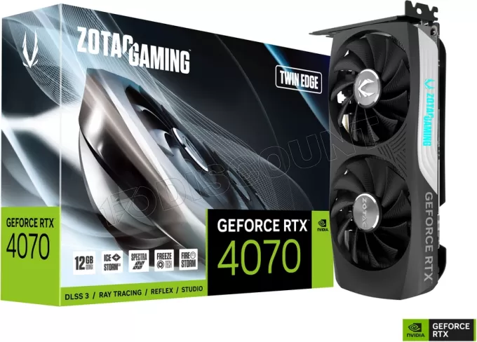 Carte Graphique Nvidia Zotac GeForce RTX 4070 Twin Edge 12Go