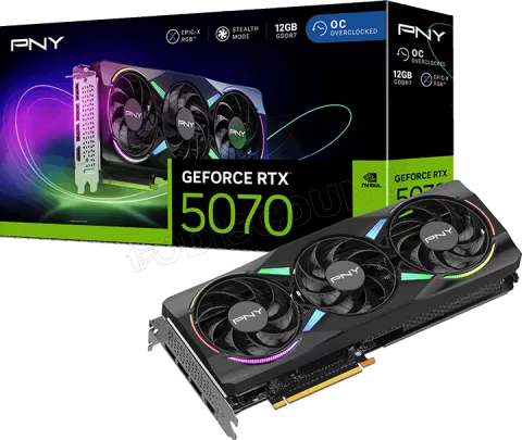 Photo de Carte Graphique PNY GeForce RTX 5070 Epic-X Triple Fan OC