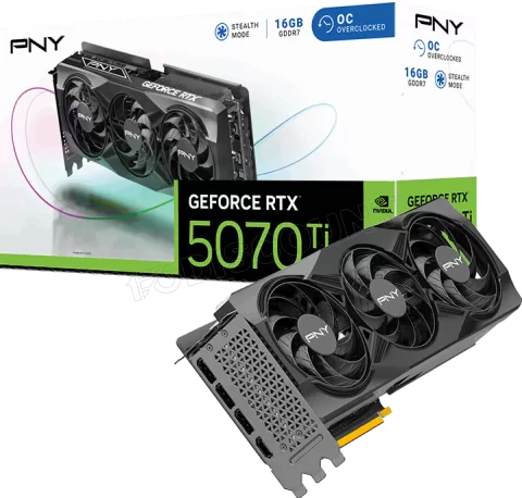 Photo de Carte Graphique PNY GeForce RTX 5070 Ti Triple Fan OC