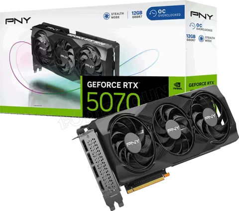 Photo de Carte Graphique PNY GeForce RTX 5070 Triple Fan OC